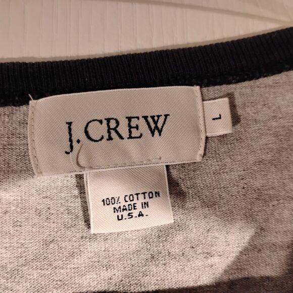 J. Crew vintage tshirt mens L Large gray oarsman graphic tee made in USA short s - Picture 6 of 7
